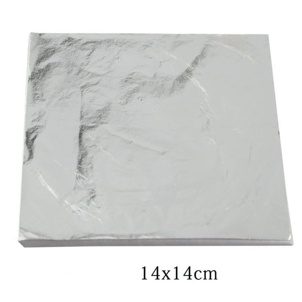 New 100 Sheets Silver Copper Leaf Foil Paper Gilding Art Craft Diy Decoration